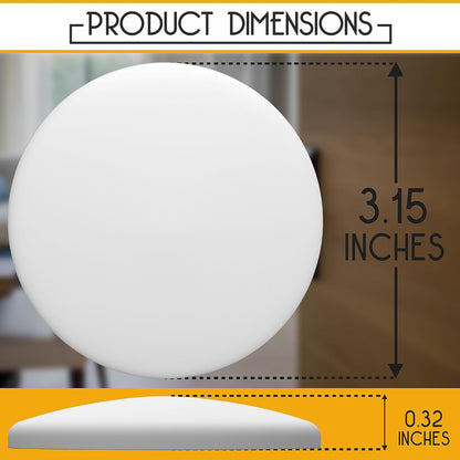 Door Stoppers - Large 3.15" (4 Pack) - Door Stoppers for Wall with Strong Back Adhesive - Quiet and Shock Absorbent Silicone Wall Protectors from Door Knobs - Protects Every Surface - White