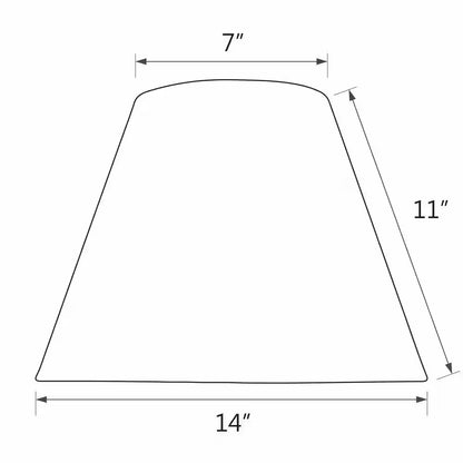 14 In. X 11 In. off White Hardback Empire Lamp Shade
