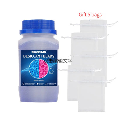 9OZ/18OZ Reusable Silica Gel Waterproof Beads Moisture Absorber Electronic Product Desiccant Moisture Absorber Dehumidifie