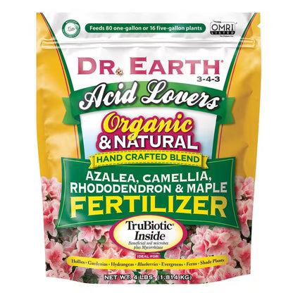4 Lbs. Organic Acid Lovers Azalea Camellia Rhododendron and Maple Fertilizer Dry Fertilizer